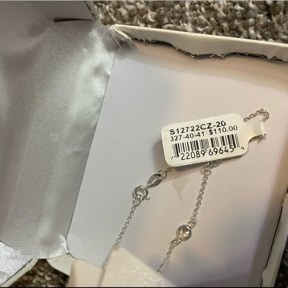 Sterling Silver & Cubic Zirconia 20” Necklace - Picture 4 of 4